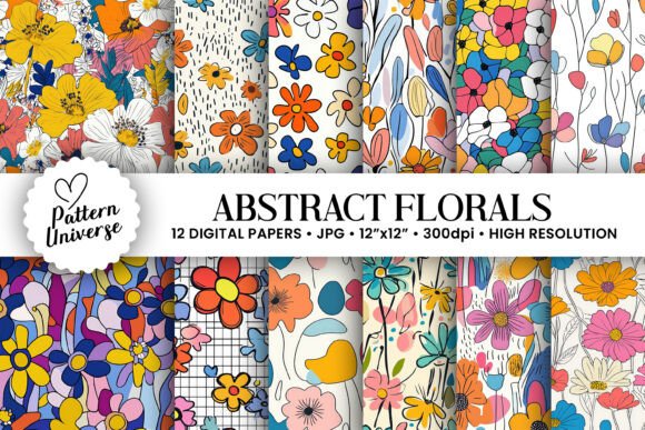 Abstract Floral Seamless Patterns: A Strategic Asset for Digital Design and Brand Identity