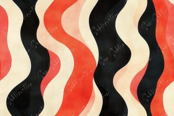 Abstract Wavy Patterns in Bold Seamless