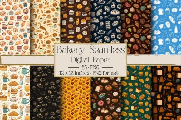 Bakery Seamless Patterns for Creative Projects