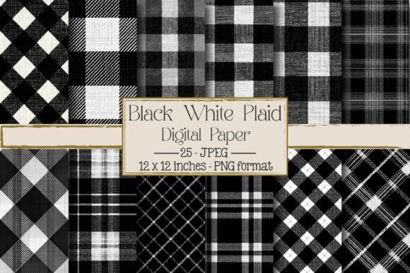 Black White Plaid Patterns: Premium Digital Assets for Designers
