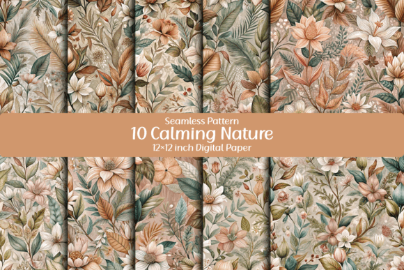 Calming Nature Seamless Leaf Patterns