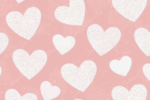 Charming Heart Patterns on Soft Pink