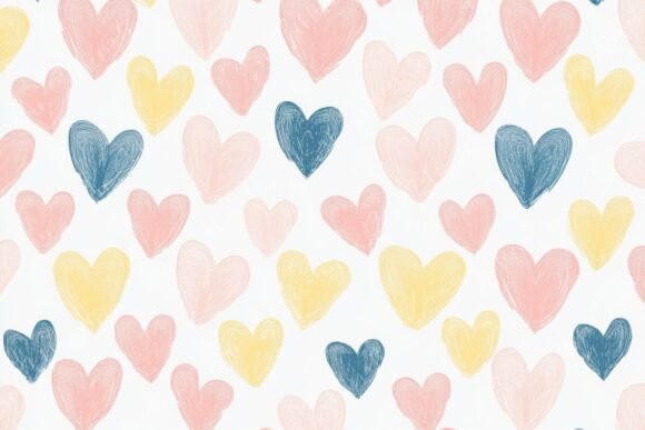 Colorful Heart Patterns a Whimsical