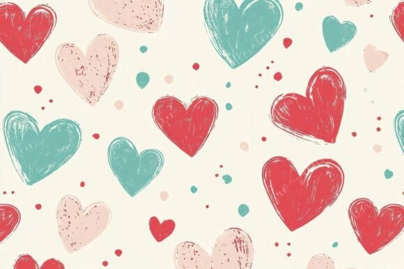 Colorful Hearts and Polka Dot Patterns