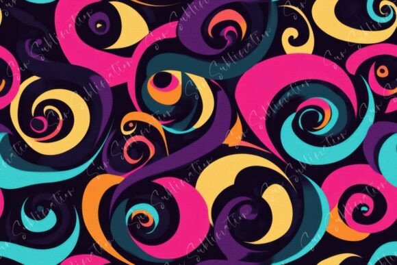 Colorful Swirling Patterns Seamless