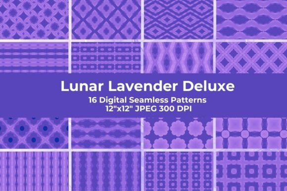 Lunar Lavender Modern Seamless Patterns