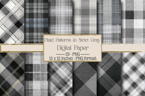 Plaid Patterns in Strict Gray