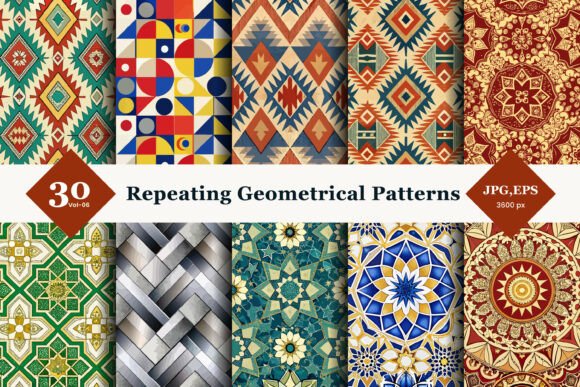 Repeating Geometric Seamless Patterns 06