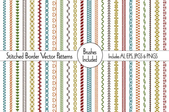 Stitched Border Vector Patterns