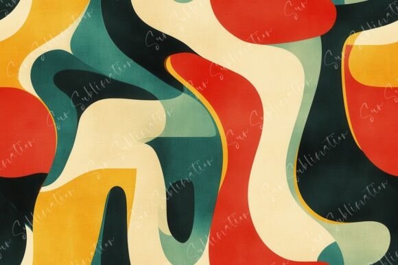 Vibrant Abstract Wave Patterns Seamless