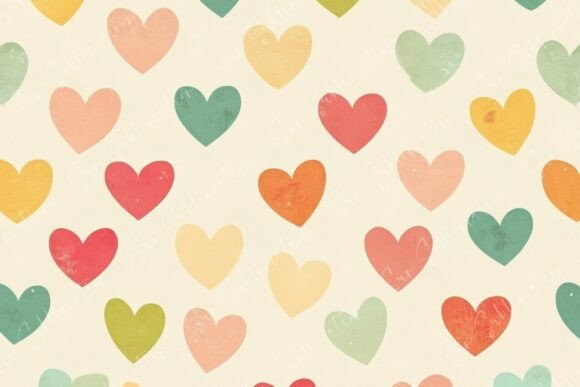 Vibrant and Colorful Heart Patterns