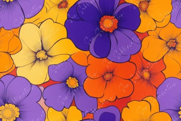 Vibrant Floral Patterns with Seamless