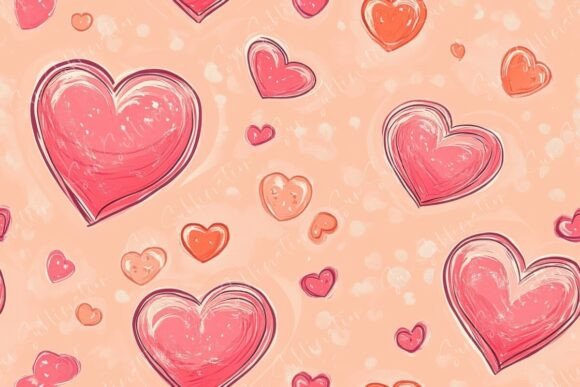 Vibrant Heart Patterns on Soft Seamless