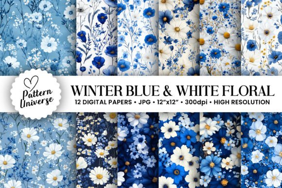 Winter Blue and White Flowers Patterns: A Practical Guide to Selecting Digital Assets for Seasonal Crafts